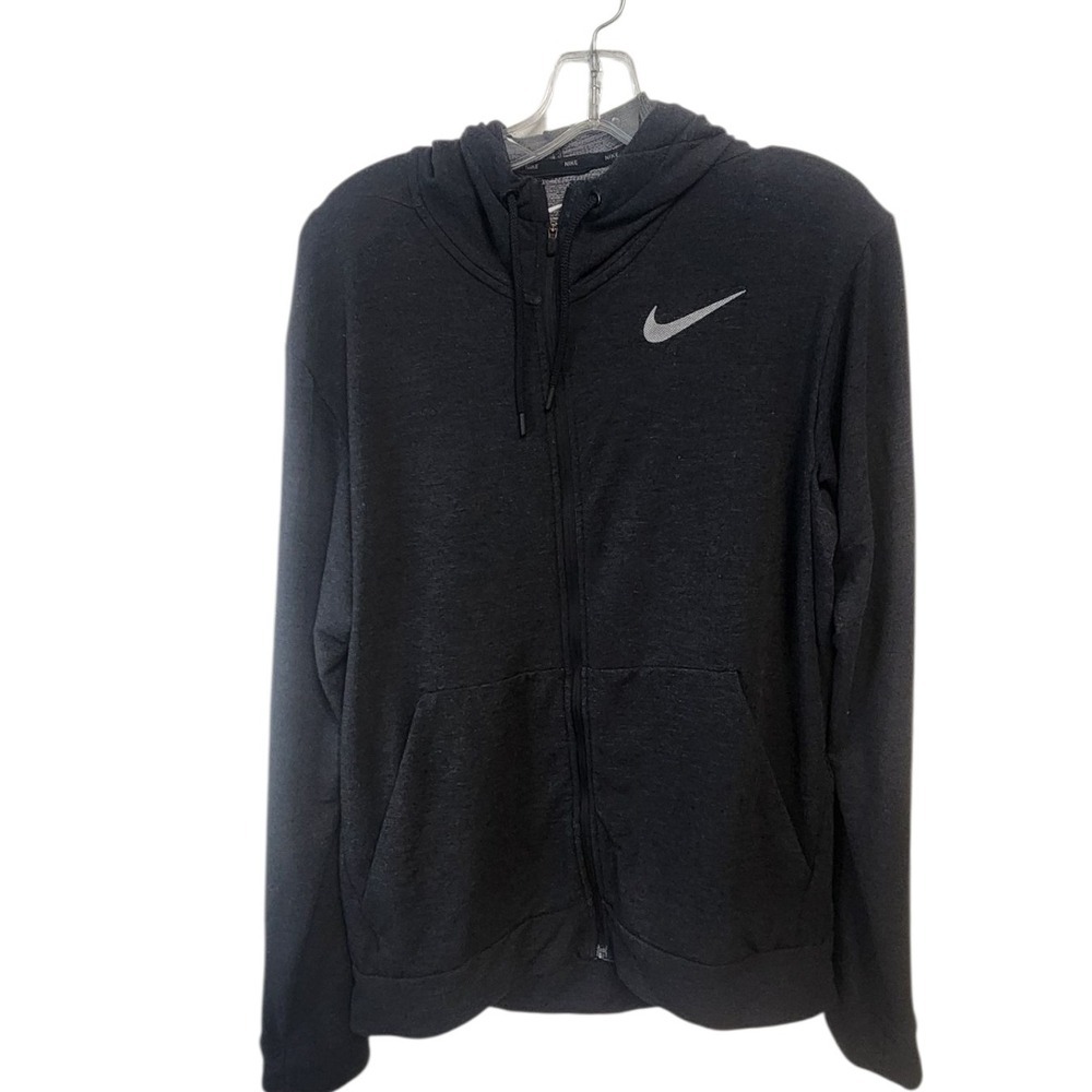 Nike Dri-FIT Full Zip Hoodie Women's‎ Gray Athletic Jacket Gym Activewear